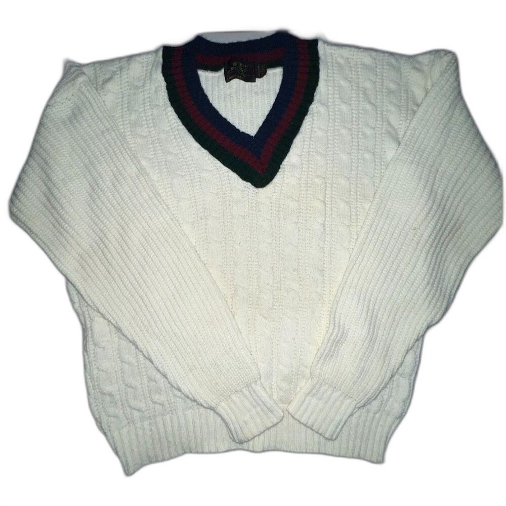 Vintage Magentic Force Grandpa Core Cable Knit Sweater Size L